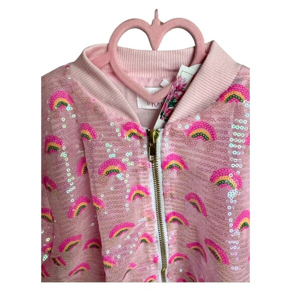 Pink Rainbow Sequin Jacket NWT - Picture 4 of 5